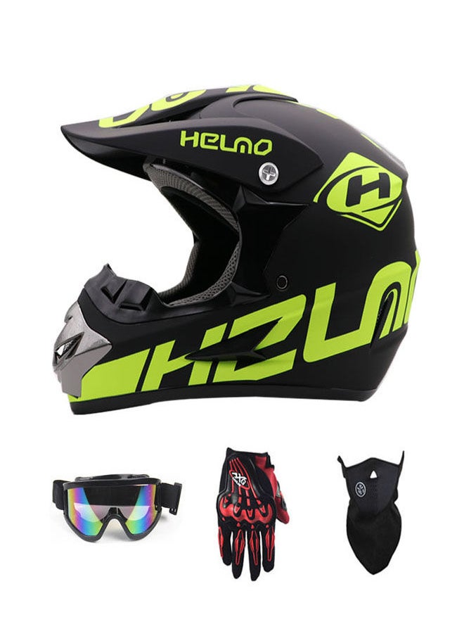 Generic Motorcycle Full Face Helmet,Off-Road Sports Helmet,Competition Helmet,Gift for Off-Road and Extreme Sports Enthusiasts,Suitable for Mountain Cycling,Motorcycle and Cycling Activities(Green H Style)  - Image 5