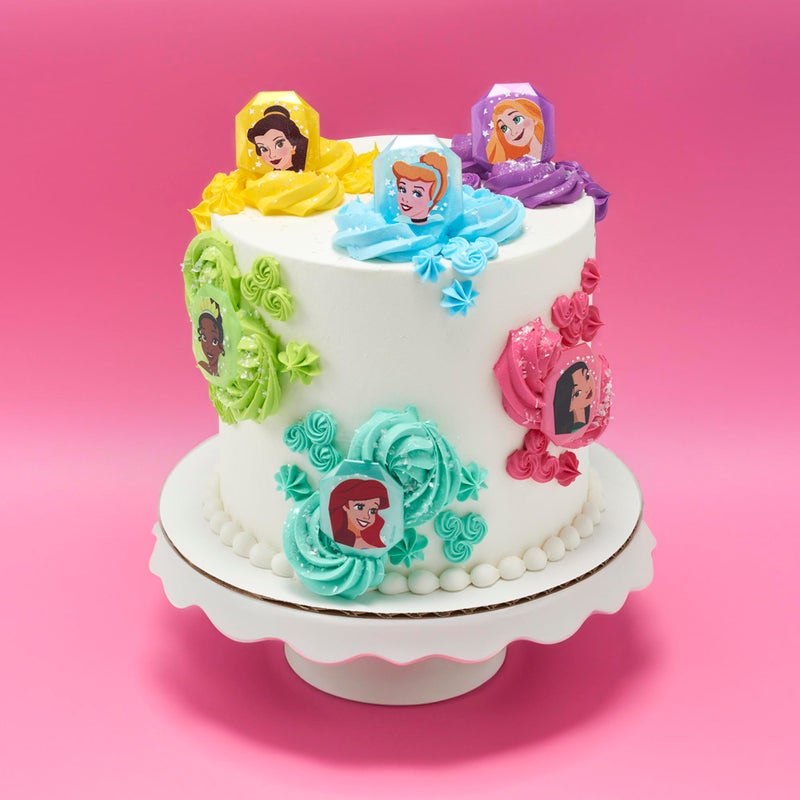 DecoPac Disney Princess Gemstone Rings, Cupcake Decorations Featuring Mulan, Cinderella, Tiana, Belle, Rapunzel and Ariel, Multicolored 3D Food Safe Cake Toppers â€“ 24 Pack - Image 2