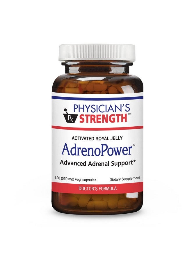 Physician's Strength AdrenoPower - 120 Vegi Capsules - Energy & Adrenal Support - with Royal Jelly, Wild Rosemary, Sage, Camu Camu, Pantothenic Acid - 60 Servings - Image 1