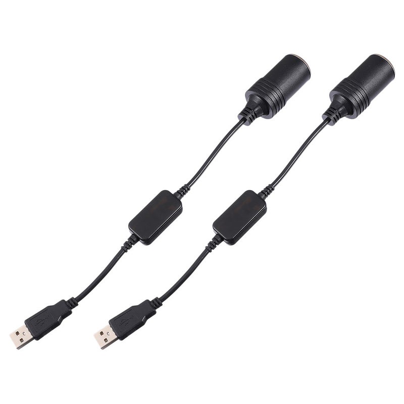 4 pcs Car Female Converter Cable - USB A Male to 12V Power Adapter for Dash Cam Car Charger and Vehicle Electronics - Image 5