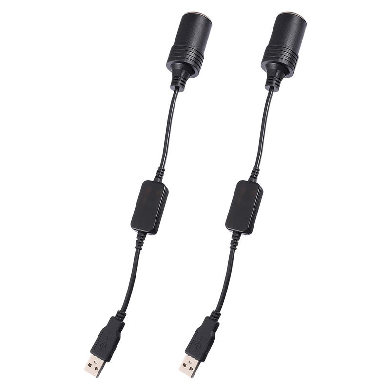 4 pcs Car Female Converter Cable - USB A Male to 12V Power Adapter for Dash Cam Car Charger and Vehicle Electronics - Image 2