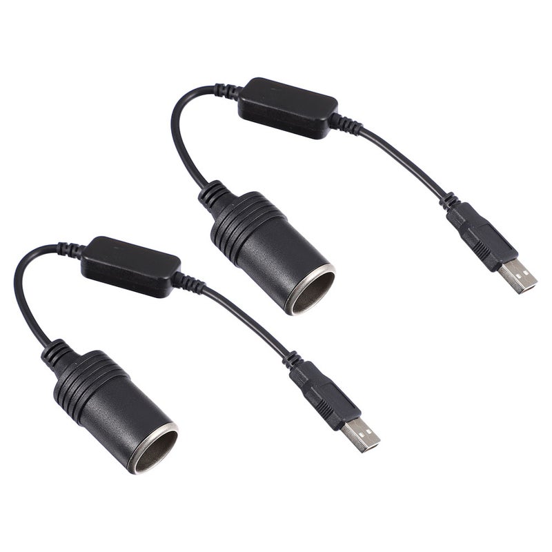 4 pcs Car Female Converter Cable - USB A Male to 12V Power Adapter for Dash Cam Car Charger and Vehicle Electronics - Image 3