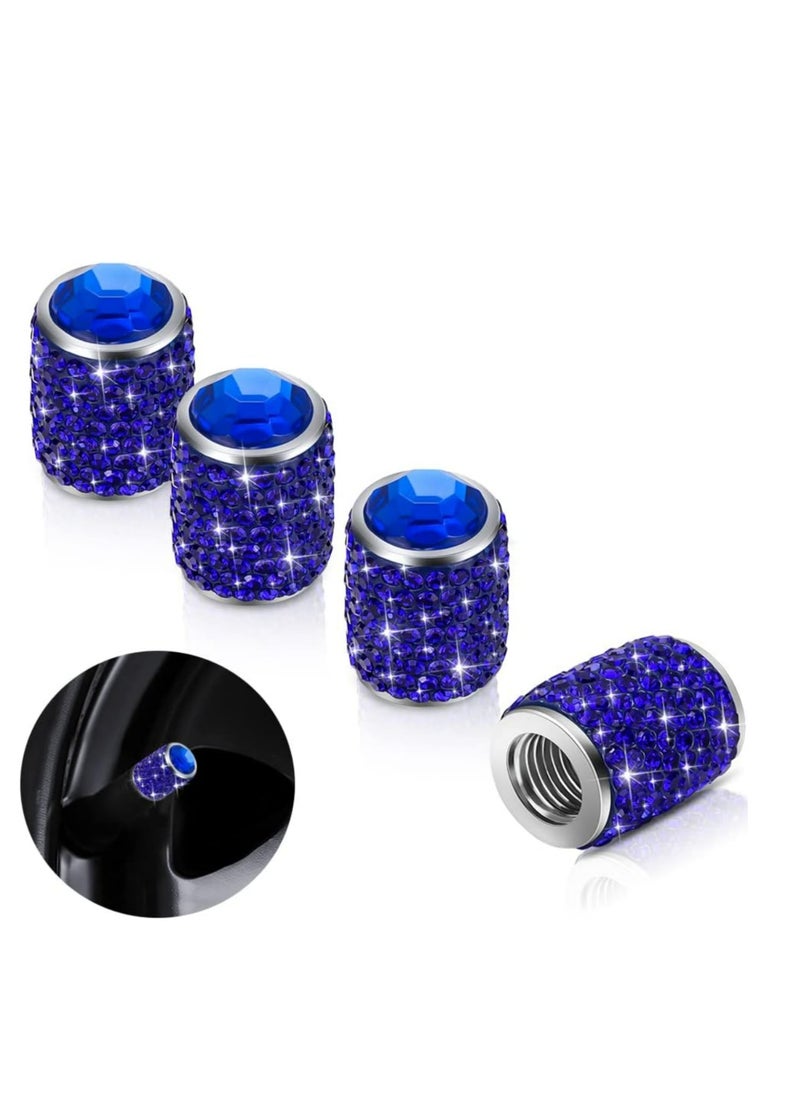 Generic 4-Pack Bling Tire Stem Valve Caps, Crystal Tire Caps Shinny Rhinestone Universal Car Dustproof Tire Valve Caps for Car SUV Motorcycle Bicycle Truck  - Image 1