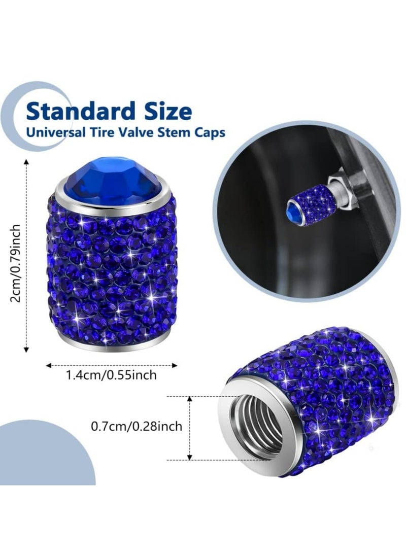 Generic 4-Pack Bling Tire Stem Valve Caps, Crystal Tire Caps Shinny Rhinestone Universal Car Dustproof Tire Valve Caps for Car SUV Motorcycle Bicycle Truck  - Image 4