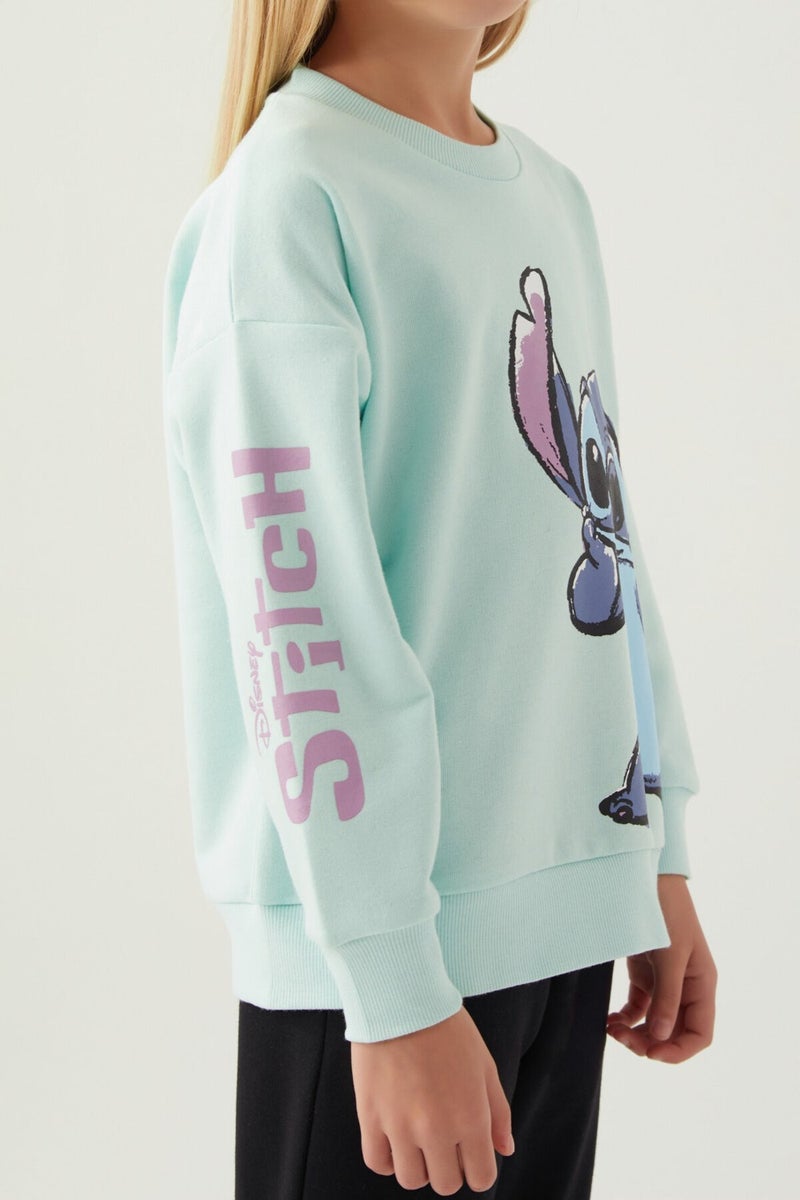 STITCH بلوزة زهرية خضراء للبنات  - Image 4