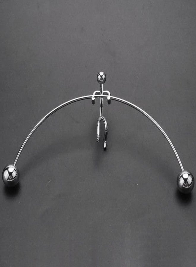 FRYIO Adult Stainless Steel Balancing Toy | Engular Momentum Silver Pole Balancing Man | Stress Relief Motion Toy (Pole Balancing) - Image 5