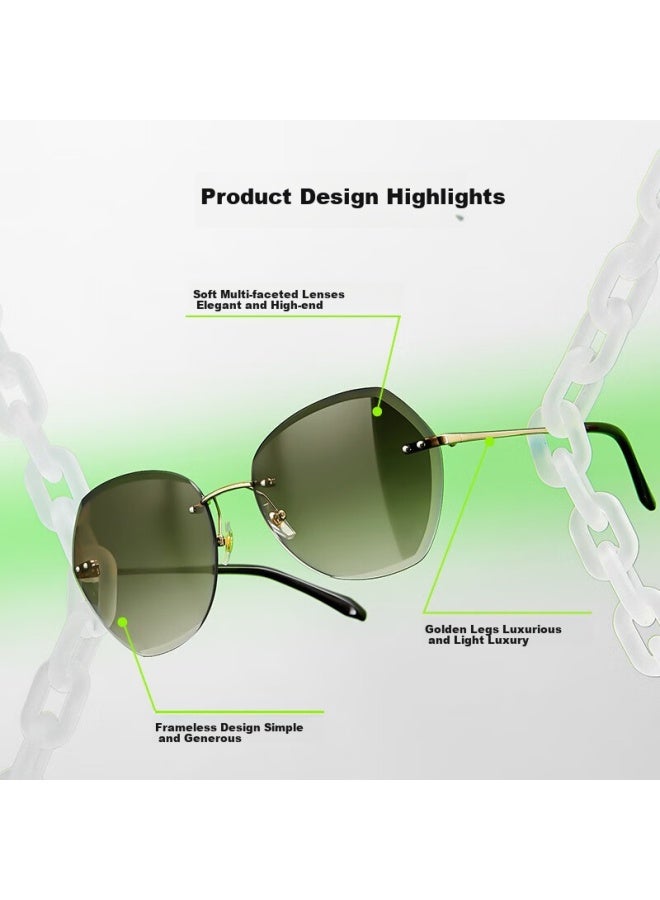 Vegoos Lightweight Frameless Sungl Women Fashion Nylon Trendy Sungl Driving Gl 3193 - Image 2