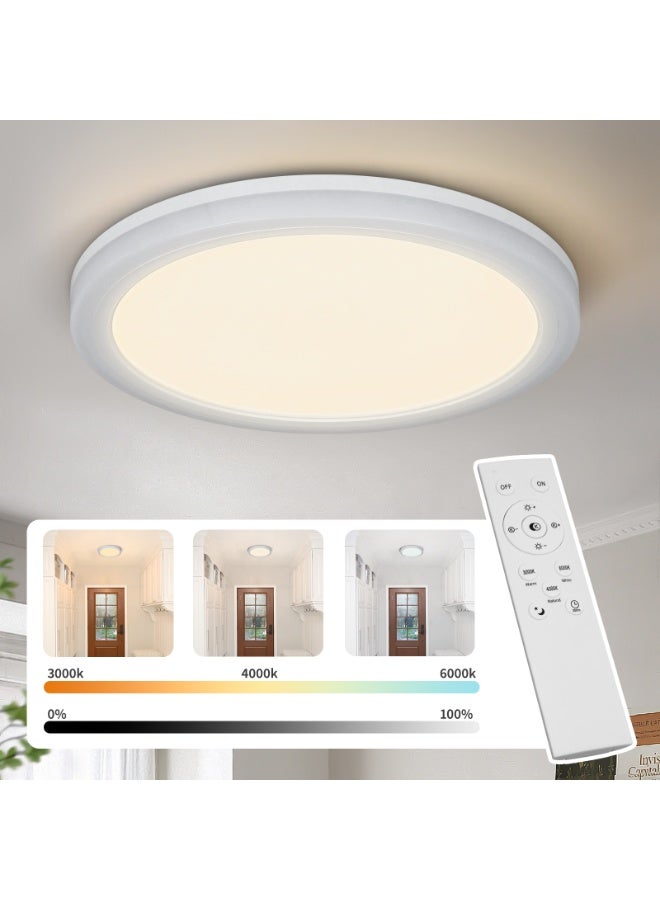 Ceiling Lamp（30CM，Three color light adjustment from 3000K to 6000K）LED Ceiling Light with Remote Control Timer,with Night Light Mode， Modern Ceiling Lamp for Bedroom, Kitchen, Living Room, Bathroom, Dining Room Hallway - Image 5