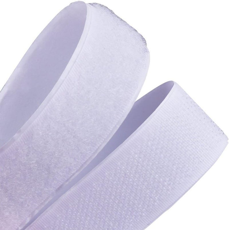 LLPT Hook and Loop Tape Color White 1 Inch x 23 Feet Each Roll Heavy Duty Adhesive Hook Loop Strip Mounting Tape for Indoor and Outdoor (HTW130) - Image 2