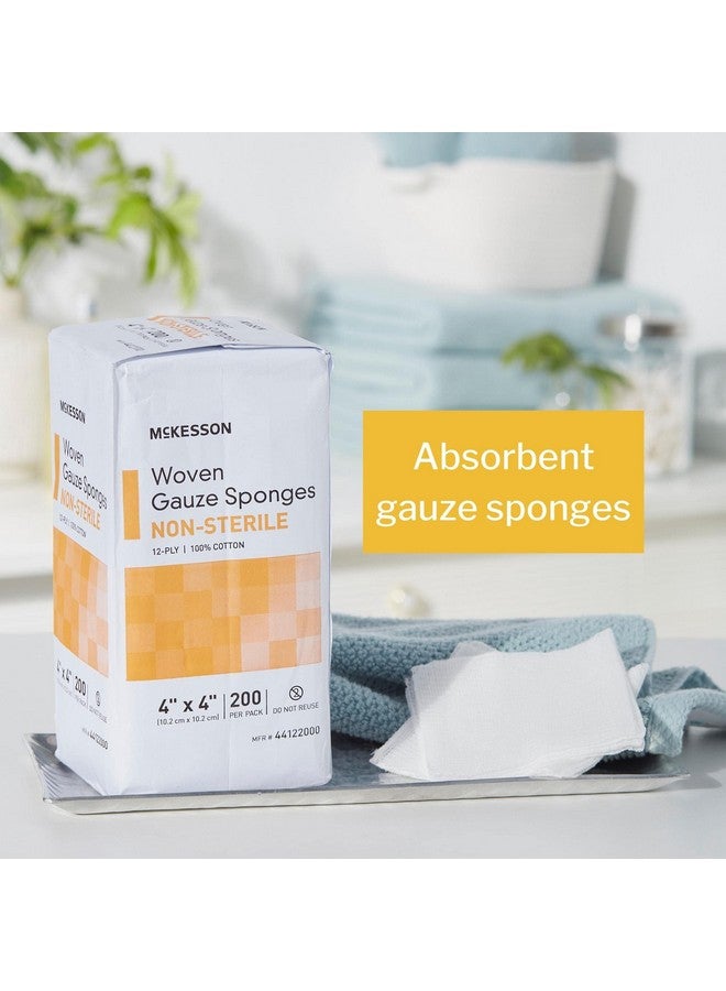 McKesson Woven Gauze Sponges, Non-Sterile, 12-Ply, 100% Cotton, 4 in x 4 in, 200 per Pack, 1 Pack - Image 3