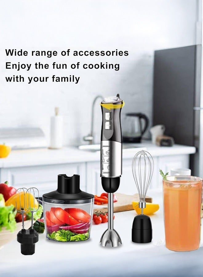 جامايكا هاند بلندر 7 في 1 مع مفرمة لحم وخفاقة وكوب خلط وخلاط عجين، JMK3014 - Image 4