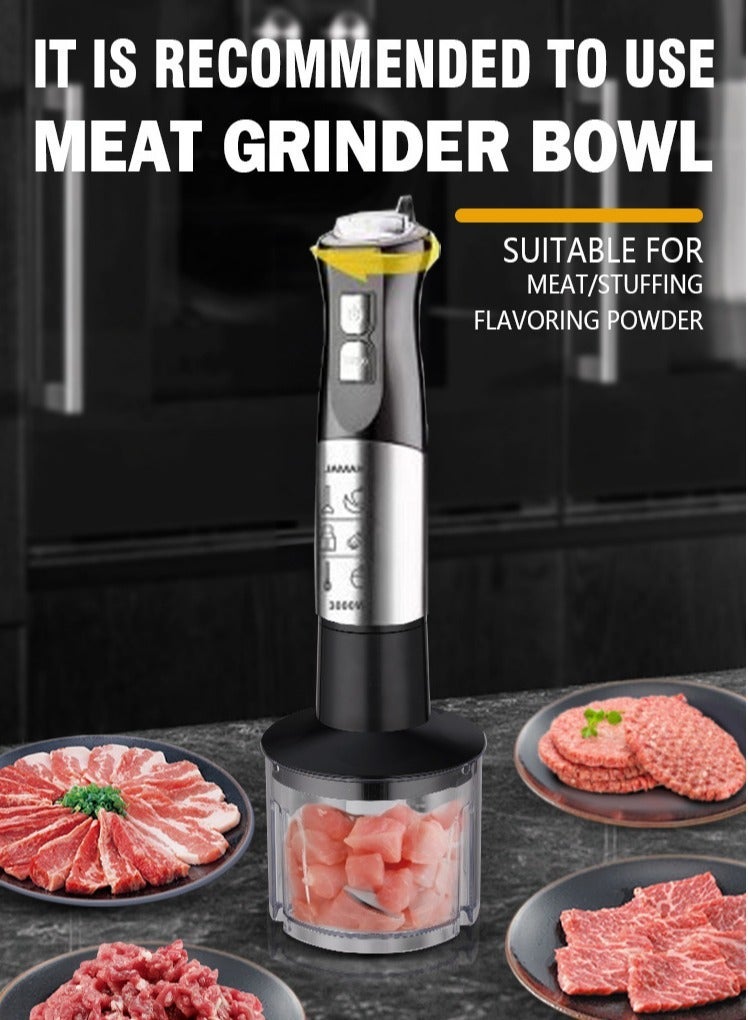 جامايكا هاند بلندر 7 في 1 مع مفرمة لحم وخفاقة وكوب خلط وخلاط عجين، JMK3014 - Image 2