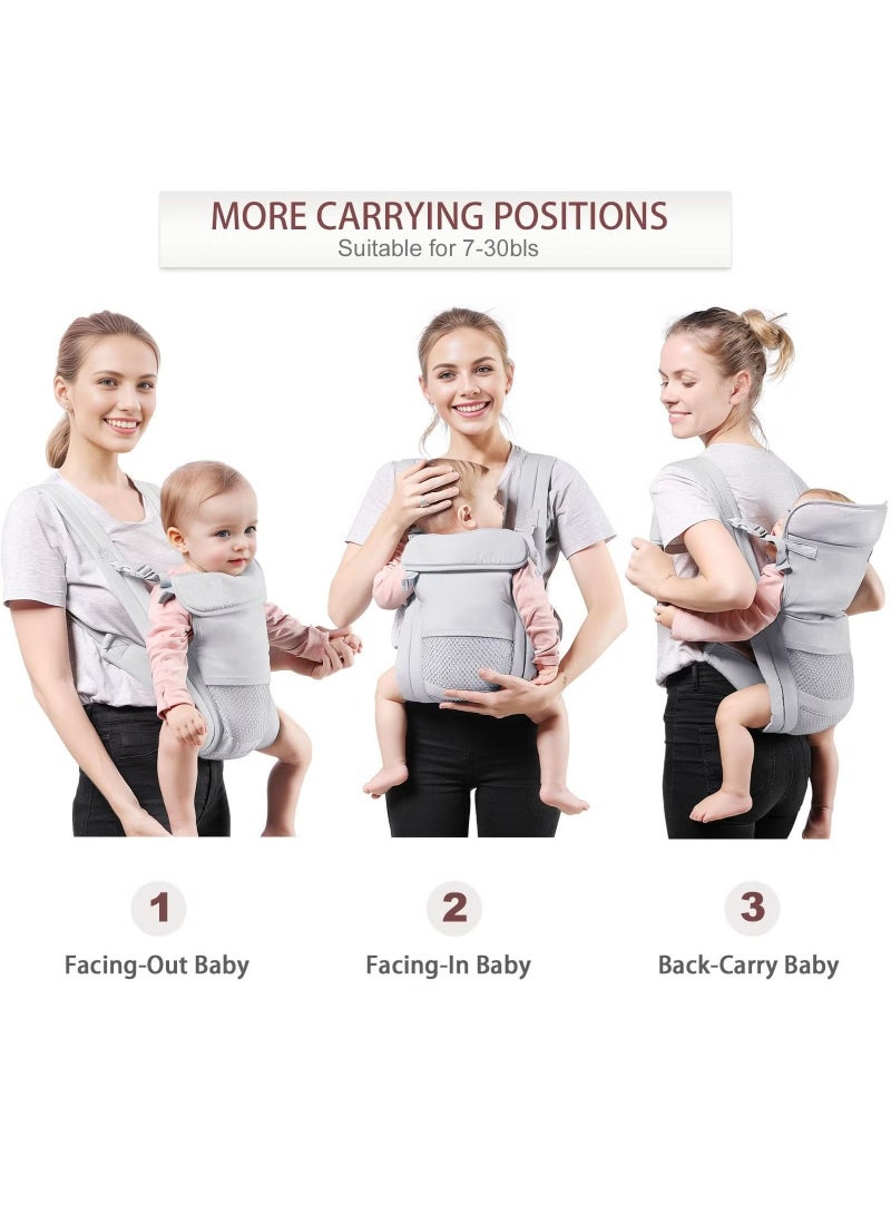 Baby Carrier Newborn to Toddler, Cozy Baby Wrap Carrier(7-30lbs), Easily Adjustable Toddler Carrier, Lightweight Baby Holder Carrier, Baby Sling Carrier, All Positions Baby Chest Carrier