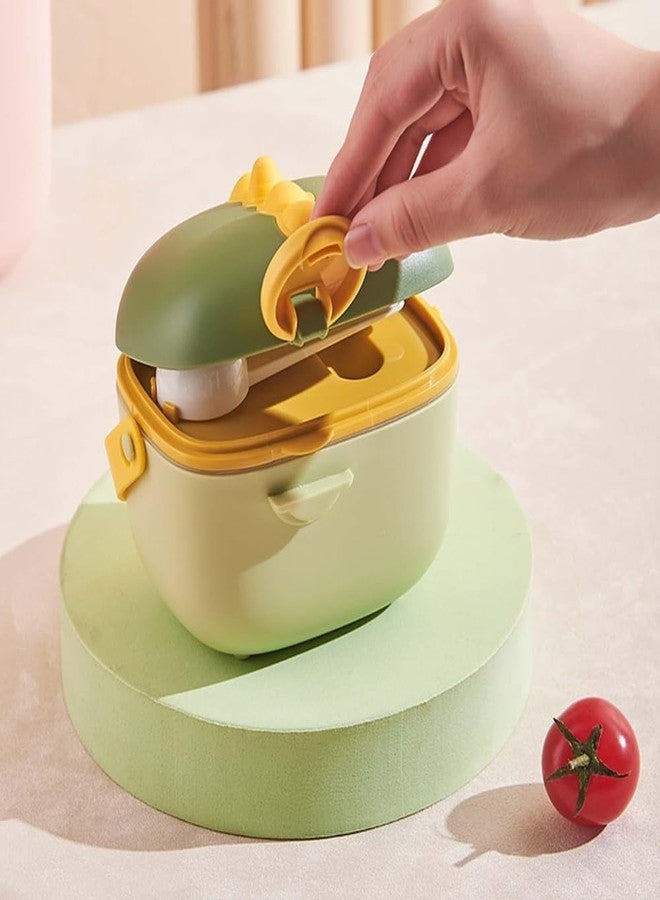 Closecret Baby Milk Powder Dispenser Pot Formula Dispenser for Baby Snack Dispenser, Milk Powder, 400 ML (Green) - Image 2