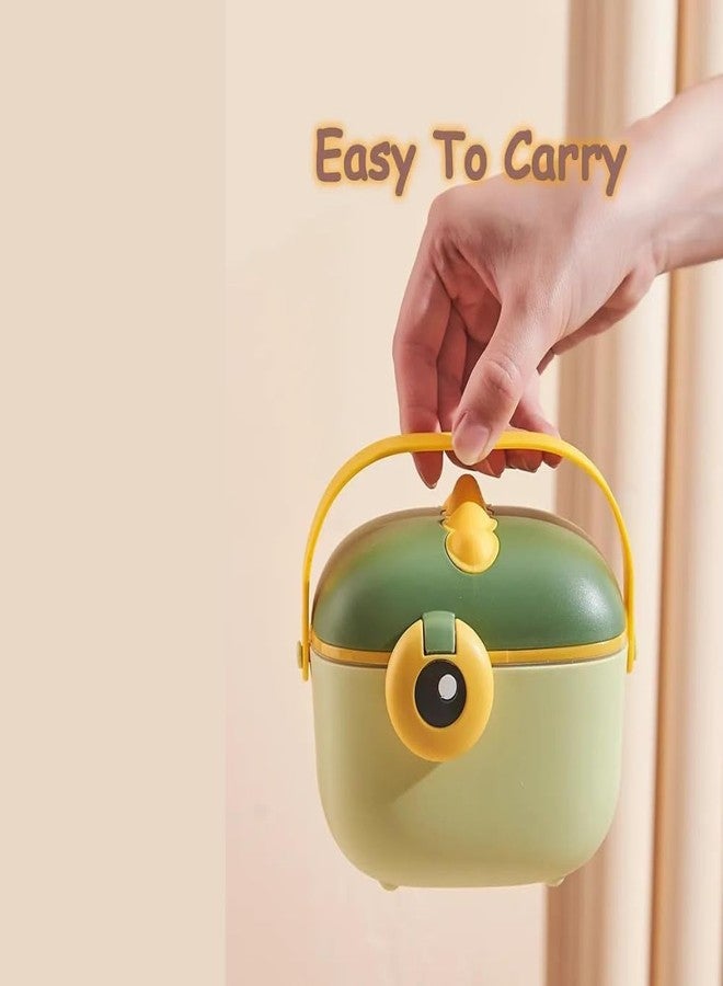 Closecret Baby Milk Powder Dispenser Pot Formula Dispenser for Baby Snack Dispenser, Milk Powder, 400 ML (Green) - Image 5