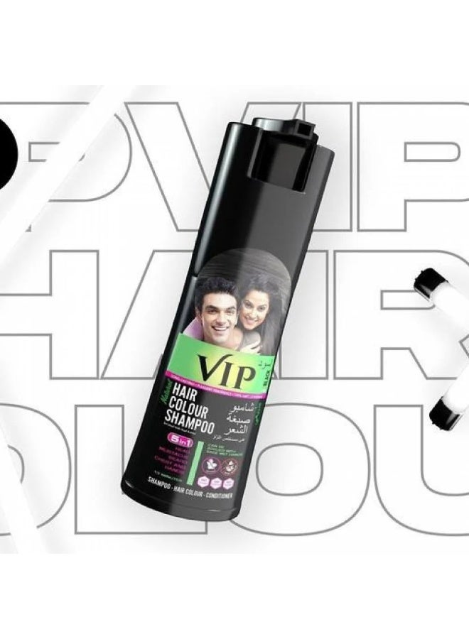 VIP Natural Hair Colour Shampoo Black 180ml - Image 2
