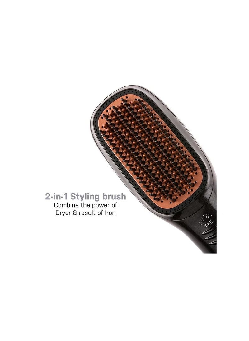 Generic - Ceramic Dryer And Styler 2 In 1 Black/Beige - Image 1