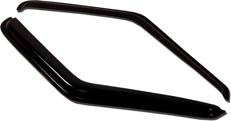 Tuningpros WV-079 Outside Mount Window Visor Deflector Rain Guard Dark Smoke 2-pc Set, Compatible with 2000-2006 Chevrolet Monte Carlo - Image 1