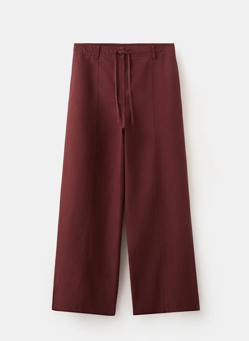 Mango  Straight-Fit Lyocell Trousers for Women | Best Price UAE
