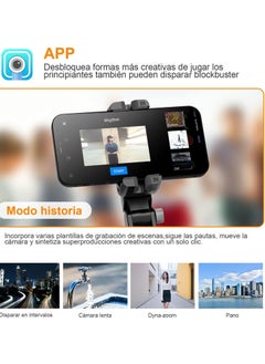 Generic Gimbal stabilizer for smartphone,2-axis automatic face tracking with tripod, 360° rotation with wireless remote control for Android and iPhone, ideal for vlogging, YouTube, TikTok video recording  - Image 3