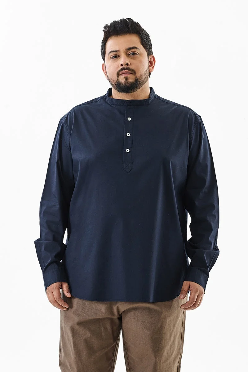 SNITCH Regular Fit Stretch Plus Size Kurta Shirt