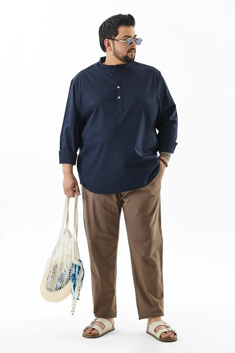 SNITCH Regular Fit Stretch Plus Size Kurta Shirt