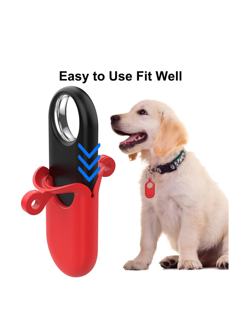 SYOSI Smart Tag 2 Case, 4 Pack GPS Tracker Holder with Key Ring, Silicone Protective Cover for Galaxy Smarttag 2, GPS Item Finders Accessories for Keys, Luggage, Pets - Image 2