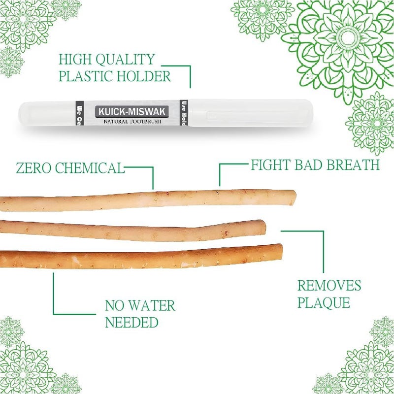 EVERPRIME Natural Miswak Stick | Pack of 05 | Chewable Toothbrush | Organic Teeth Cleaning & Whitening | Sewak Tooth Brush | Oral Care & Healthy Gums - Image 5