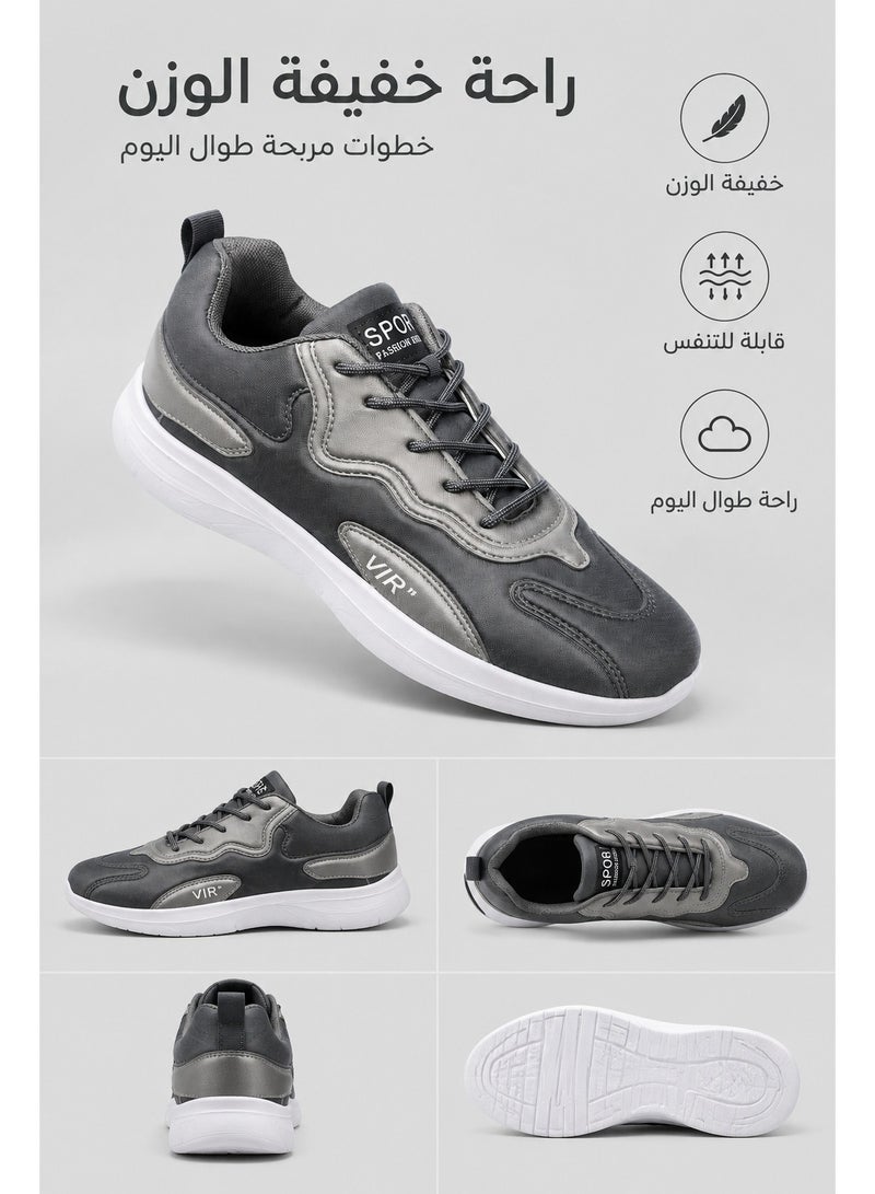 Amity VIR Men's Lightweight Breathable Lace-Up Walking Sneakers - Image 4