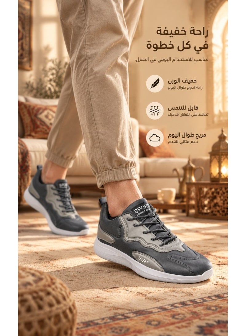 Amity VIR Men's Lightweight Breathable Lace-Up Walking Sneakers - Image 3