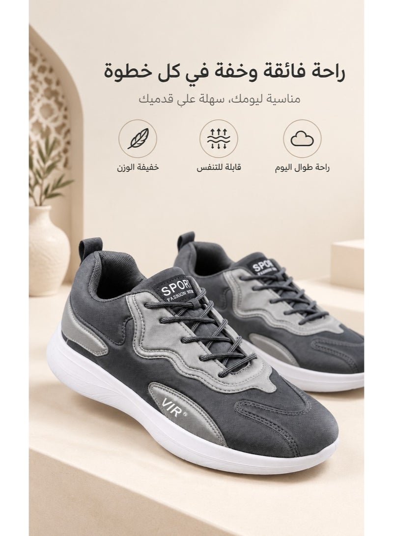 Amity VIR Men's Lightweight Breathable Lace-Up Walking Sneakers - Image 2