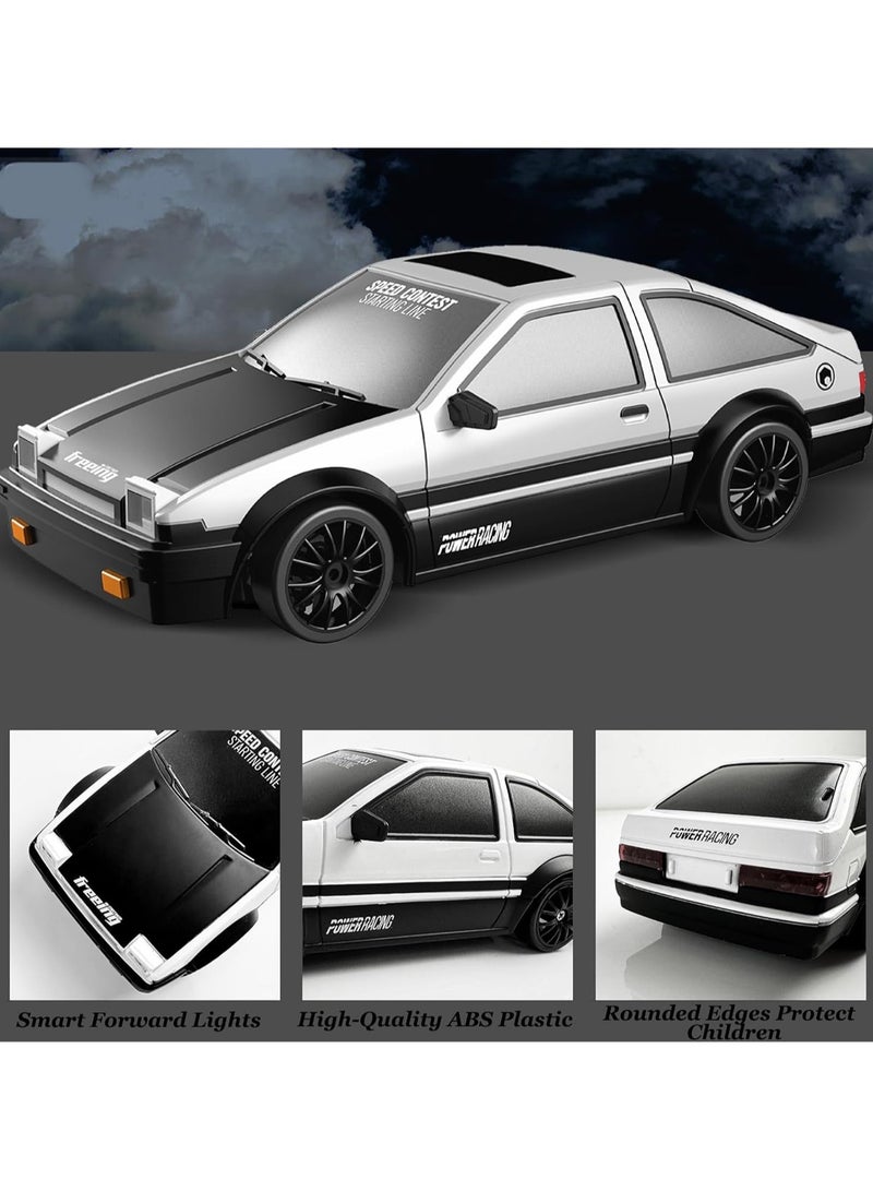 RC Drift Car, Mini RC Drift Car for Adults, 1:24 RC High-Speed ​​Racing Car, 2.4GHz 4WD Racing Enthusiast Toy Car with Headlight, Suitable for Boys and Girls and Adult Gifts (White)  - Image 3