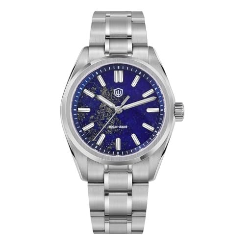 watchdives VH31 Quartz Watch, Original Design WD0003 Aventurine Dial Men Watches 36mm Sapphire Crystal Luxury Wristwatch 100m Waterproof Watch for Men (Blue) - Image 1