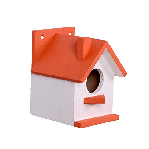 Cket Bird House Nest Box Breeding House for Sparrow, Budgies and Finches Eco Friendly Pure Wooden for Garden Balcony Hanging HS02 - Image 1