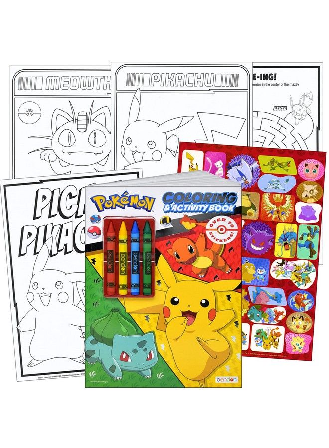 Bendon Pokemon Stickers Activity Set Bundle Includes Pokemon Coloring Book With Stickers Reward Stickers Pokemon Craft Door Hanger - Image 4