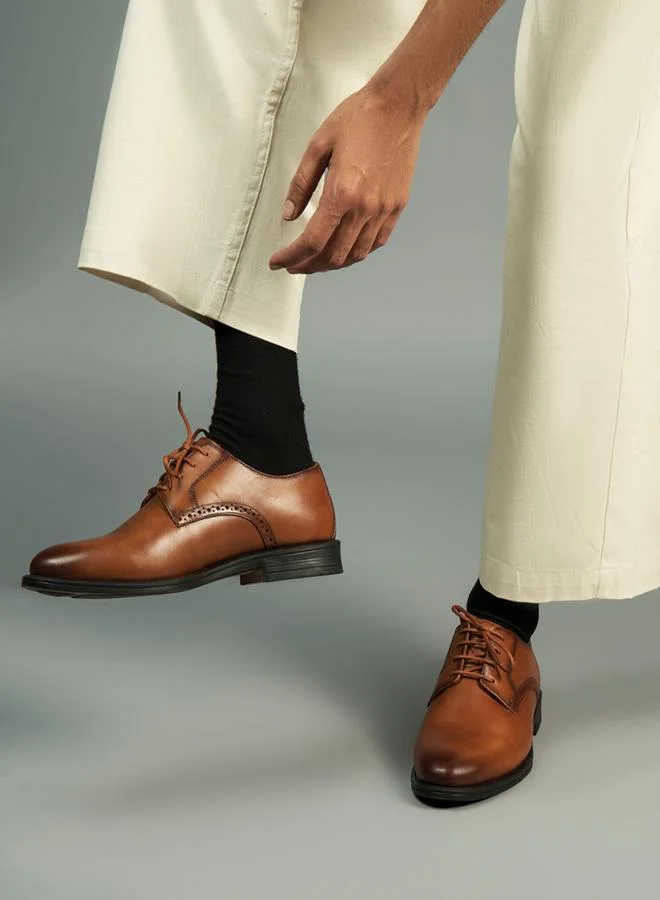 Take Two Solid Almond Toe Derby Shoes By Heel Your Sole