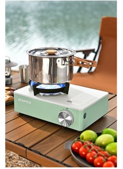 Portable Camping Stove, Extra High Output, Single Burner Butane Stove Camping Accessories, Outdoor Windproof Camp Stove, Camping Cooking Grill, Propane Burner and Backpacking Essentials