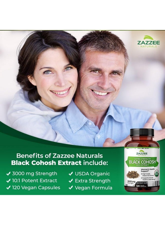 Zazzee USDA Organic Black Cohosh 10:1 Extract, 3000 mg Strength, 120 Vegan Capsules, 4 Month Supply, Standardized and Concentrated 10X Extract, 100% Vegetarian, All-Natural, Non-GMO, Made in The USA - Image 5