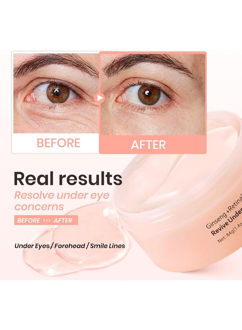 KOEC 60PCS Ginseng+Retinol Under Eye Masks for Puffy Eyes,Revive Under Eye Patches,Eye Patches for Dark Circles,Eye Bags Removal,Wrinkles,Niacinamide & Collagen,Revitalizing Eyes Care - Image 4