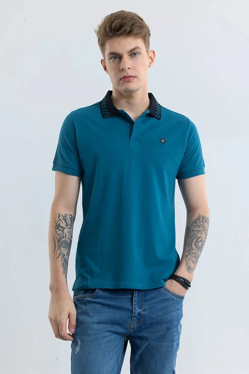 SNITCH Nadia Teal Polo T-Shirt
