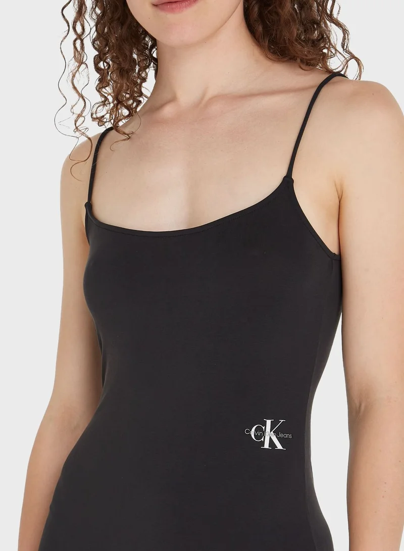 Calvin Klein Jeans Spaghetti Strap Maxi Dress