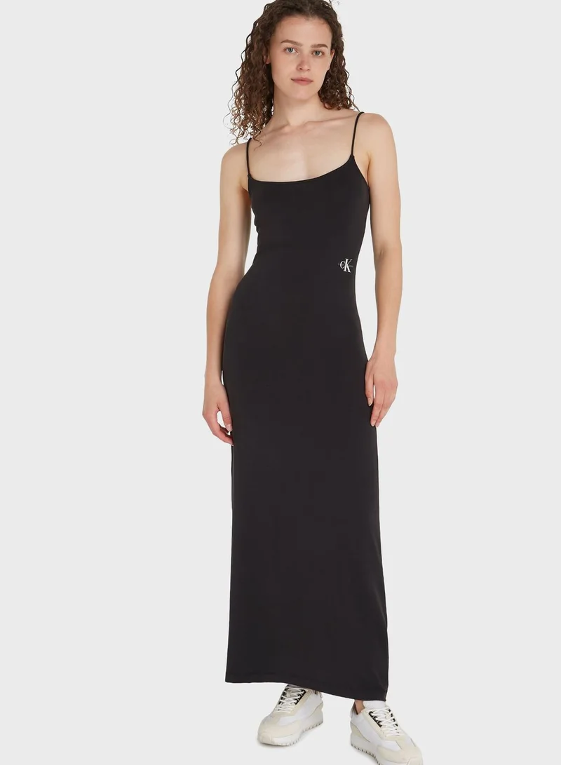 Calvin Klein Jeans Spaghetti Strap Maxi Dress