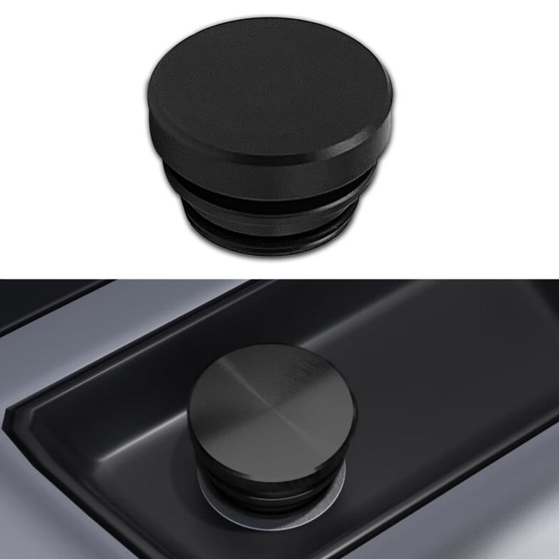 Kutyun Car Cigarette Lighter Plug Cover Aluminum Cigarette Lighter Socket Cover Cap Universal Waterproof Dustproof Plug Cover Fit for Car Power Port Outlet with Standard 12 Volt Power Source Black - Image 3