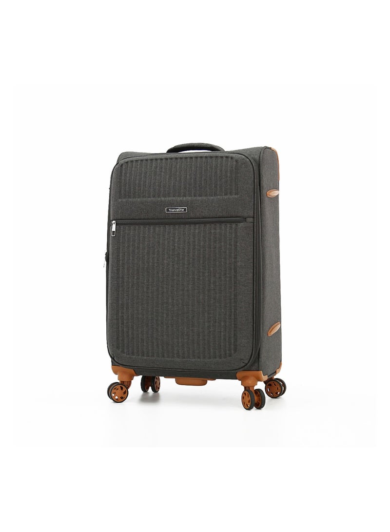 travelite مجموعة من 3 قطع من حقائب السفر ذات العجلات الناعمة، باللون الرمادي (S-20"، M-24"، L-28") - Image 2