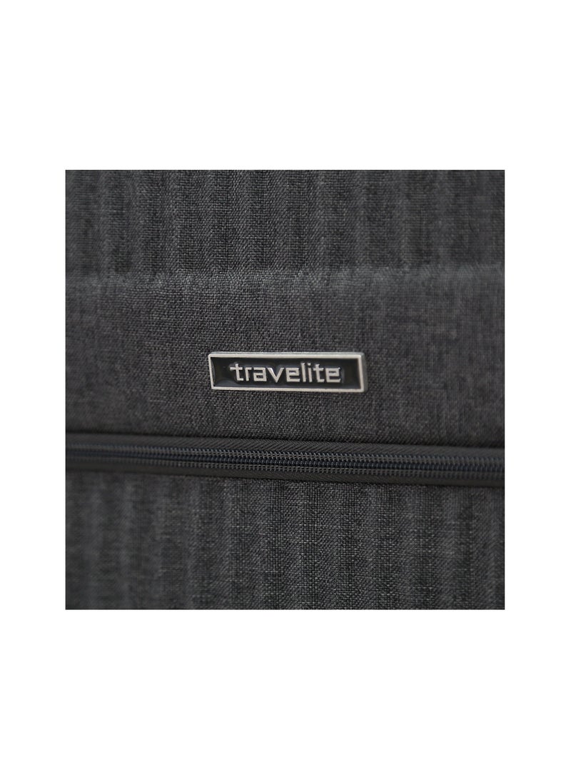 travelite مجموعة من 3 قطع من حقائب السفر ذات العجلات الناعمة، باللون الرمادي (S-20"، M-24"، L-28") - Image 3