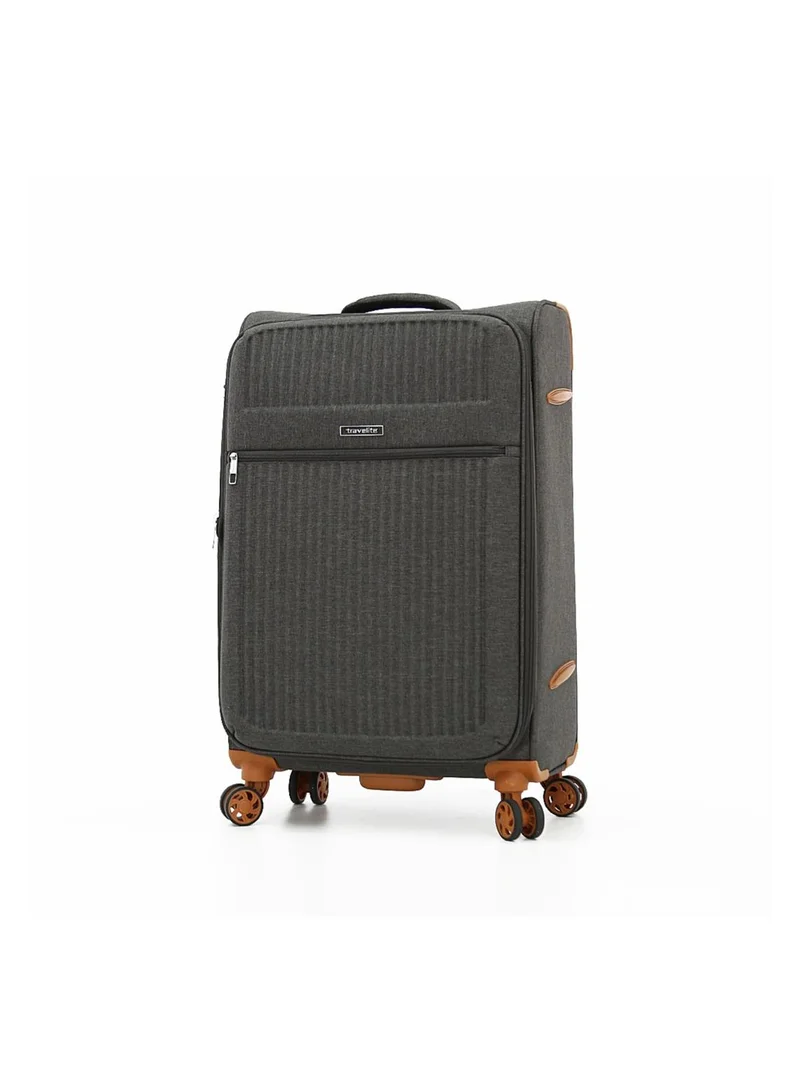 ترافلايت softside luggage trolley bag 3 pieces set,grey (s-20",m-24",l-28")