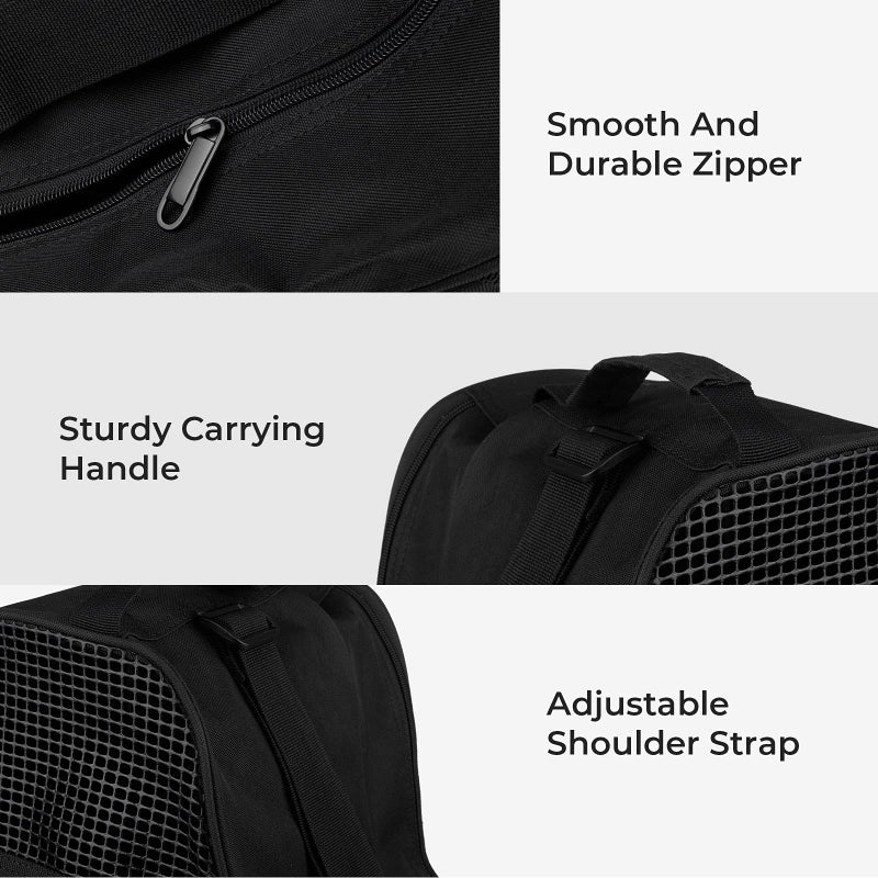 SKT HP Roller Skate Bag with Adjustable Shoulder Strap for Kids And Adults to Hold Inline Skates Roller Skates Knee pads Helmets Black - Image 3