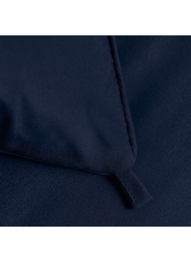 Comforter Duvet Insert - Quilted Comforter With Corner Tabs - Box Stitched Down Alternative Comforter (Twin, Navy)