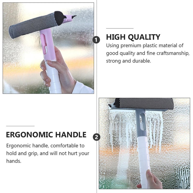 Double Sided Glass Cleaning Squeegee With Spray Bottle 2 Pack Random Color - Image 4