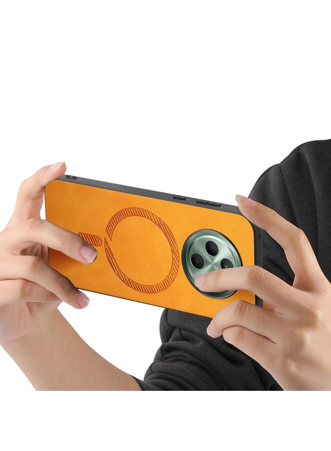 اس-توب جراب خلفي مغناطيسي من البولي يوريثان لهاتف OPPO Reno12 F 5G Retro Magsafe - Image 3